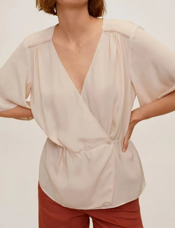 Bluza Mango, crem, S Crem