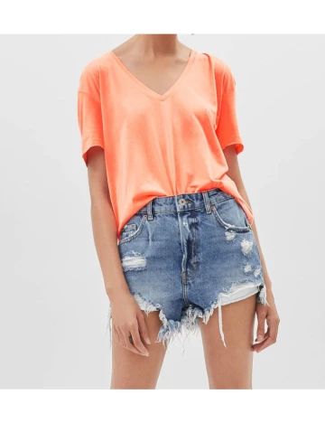 Tricou Bershka, portocaliu, L