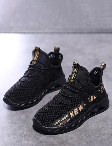 Adidasi Shein Kids, negru, 35