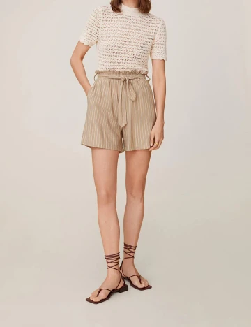 Pantaloni Scurti Mango, maro, S