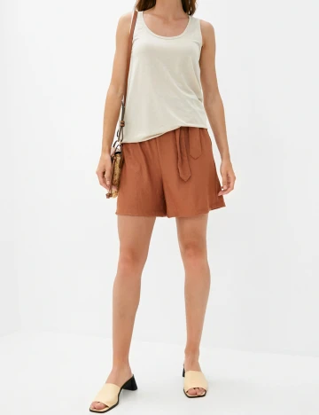 Pantaloni scurti Mango, maro, XS