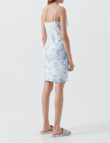 Rochie scurta CROPP, alb/albastru, M
