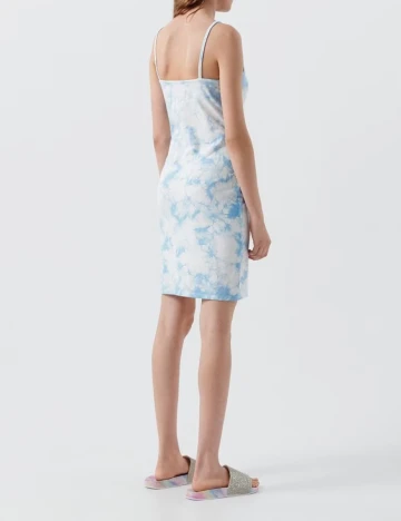 Rochie scurta CROPP, alb/albastru, M