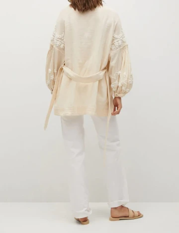 Blazer Mango, crem, M-L