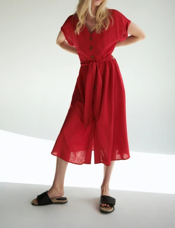 Rochie medie Reserved, rosu, 46