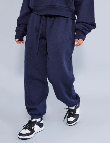 Pantaloni PrettyLittleThing, bleumarin, S