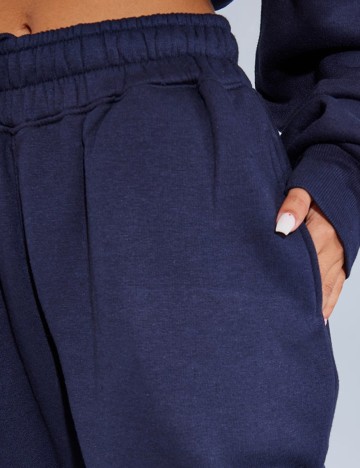 Pantaloni PrettyLittleThing, bleumarin, S