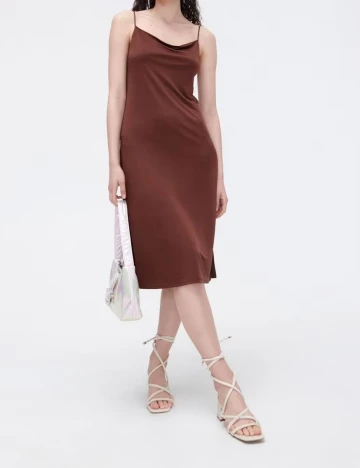Rochie medie CROPP, maro, XS