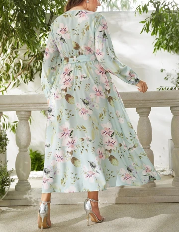 Rochie lunga SHEIN CURVE, verde, 1 XL Verde