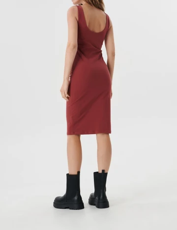 Rochie medie Sinsay, roz pudra inchis, L Roz