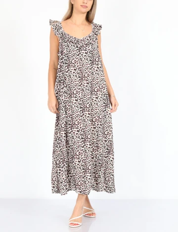 Rochie lunga Jacqueline de Yong, animal print, 40