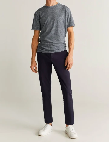 Tricou Mango, bleumarin, S Albastru