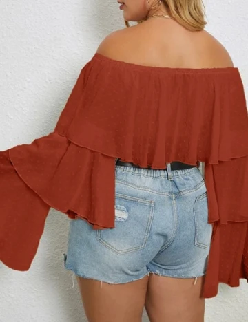Top SHEIN CURVE, caramiziu, 1 XL