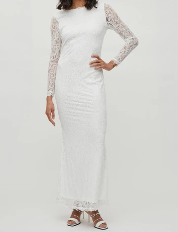 Rochie lunga Vila, alb, 38 Alb