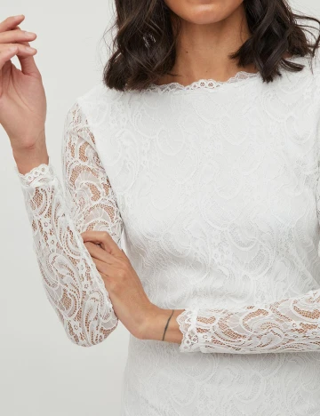 Rochie lunga Vila, alb, 38 Alb