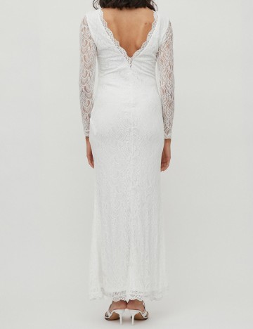 Rochie lunga Vila, alb, 38