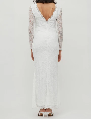 Rochie lunga Vila, alb, 38 Alb