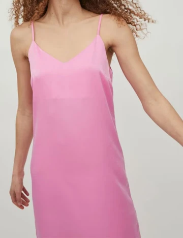 Rochie medie Vila, roz, 38 Roz