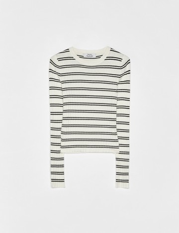 Bluza Bershka, alb, M