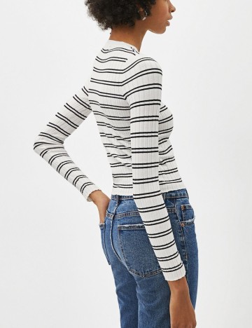 Bluza Bershka, alb, M