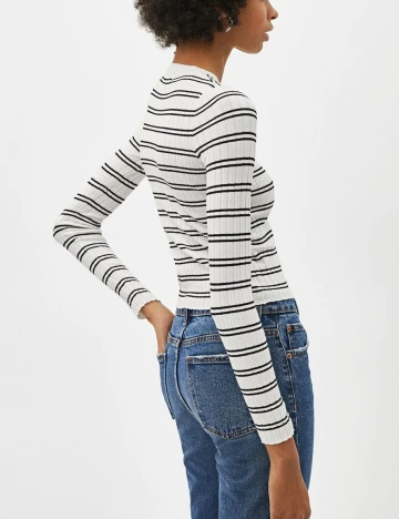 Bluza Bershka, alb, M