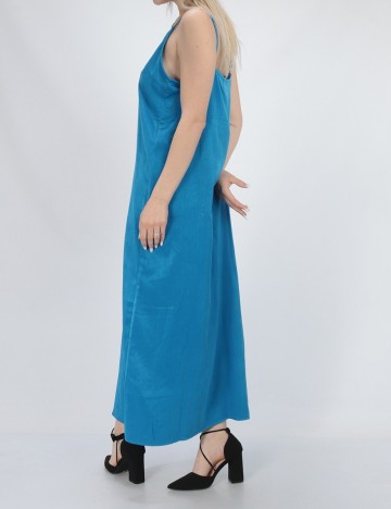 Rochie lunga Vila, albastru, 38