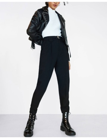 Pantaloni Bershka, negru, 40