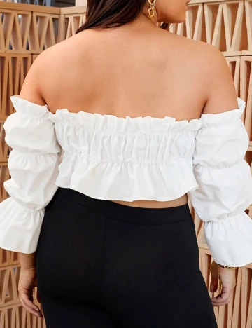Top SHEIN CURVE, alb, 4XL