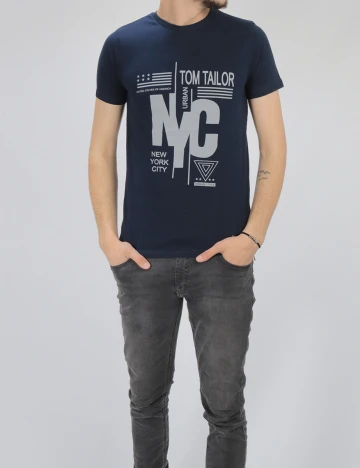 Tricou Tom Tailor, bleumarin, S Albastru