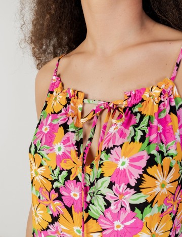 Rochie lunga Vila, floral, 38