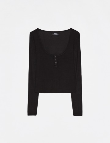 Top Bershka, negru