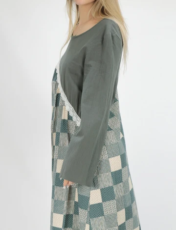 Rochie lunga SHEIN, verde inchis, S Verde