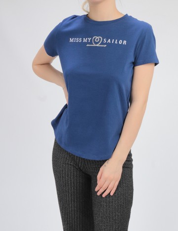 Tricou Reserved, bleumarin, M