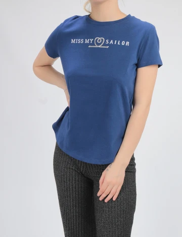 Tricou Reserved, bleumarin, M Albastru
