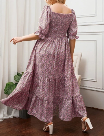 Rochie Lunga SHEIN CURVE, floral, 2XL