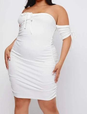 Rochie Scurta SHEIN CURVE, alb, 2XL