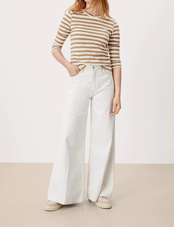 Bluza s.Oliver, alb/maro, S