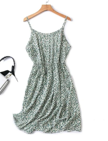 Rochie scurta SHEIN CURVE, verde, 2XL