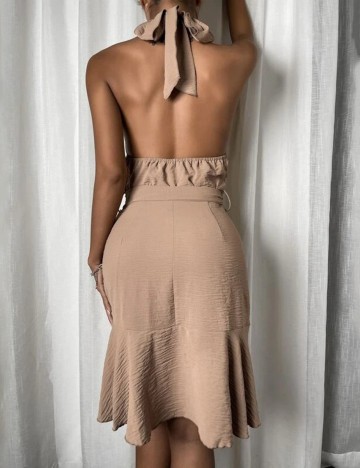 Rochie scurta SHEIN, maro, XS