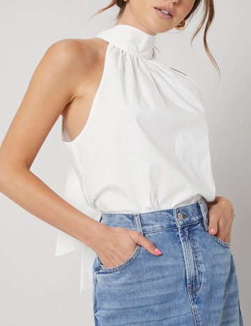 Top SHEIN, alb, S