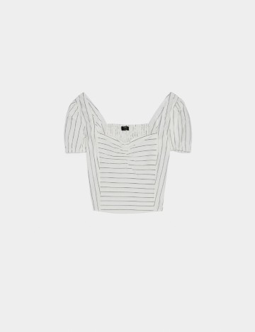 Top Bershka, alb, M