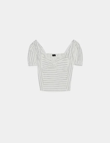 Top Bershka, alb, M