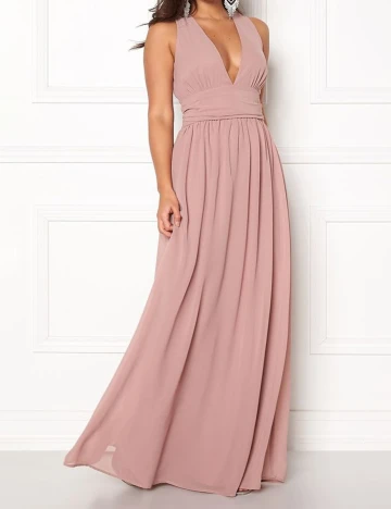 Rochie lunga BUBBLEROOM, roz, 38 Roz