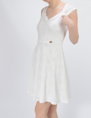Rochie scurta Chiara Forthi, alb, S
