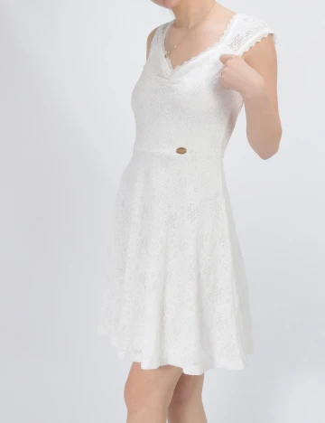 Rochie scurta Chiara Forthi, alb, S Alb