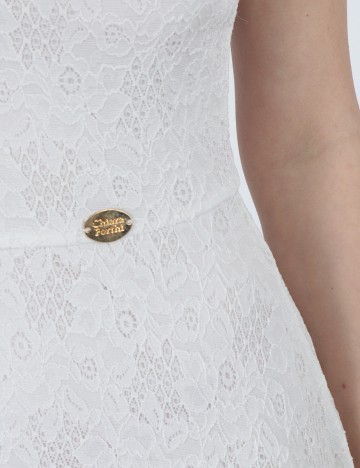 Rochie scurta Chiara Forthi, alb, S