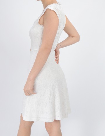 Rochie scurta Chiara Forthi, alb, S