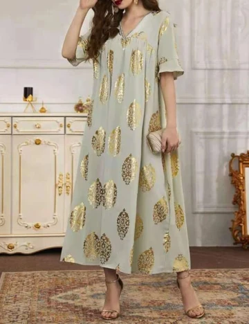 Rochie Lunga SHEIN, verde, XXL Verde