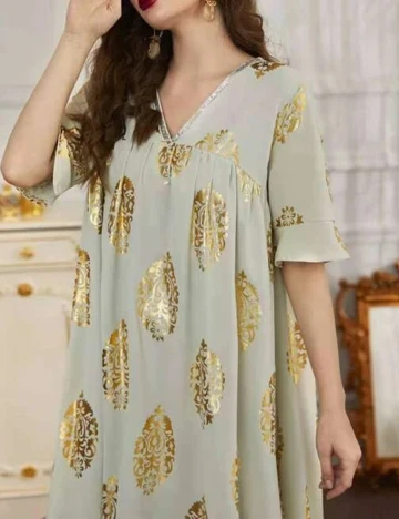 Rochie Lunga SHEIN, verde, XXL Verde