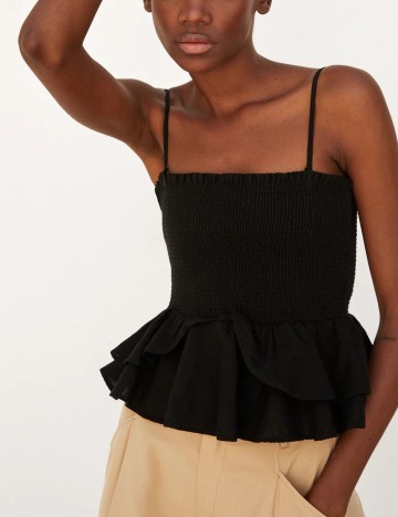 Top Zara, negru, L